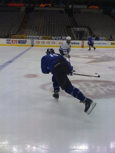 photo of me playing hockey